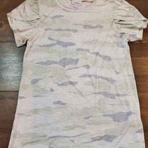 Lularoe small camo olive top
